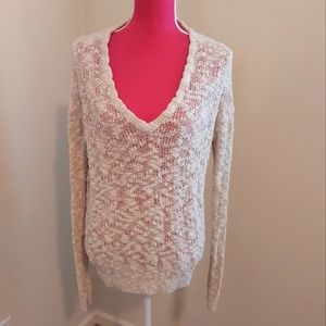 BDG Urban Outfitters Boucle Long Sleeve V-Neck Sweater with Slight Wear, Size M